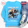 Light blue Manchester City long sleeve tee with Pep Guardiola photo collage, trophy graphics, and Thank You Pep text!
