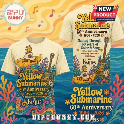 The Beatles Yellow Submarine 60th Anniversary 1966-2026 T-Shirt