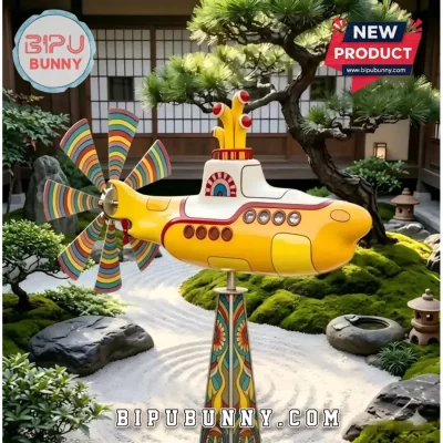The Beatles Yellow Submarine Retro 60s Psychedelic Metal Wind Spinner