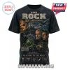 Black graphic t-shirt featuring The Rock 30th Anniversary print with Sean Connery and Nicolas Cage movie art!