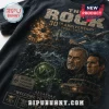 Black vintage style graphic t-shirt featuring The Rock movie 30th anniversary art, Alcatraz prison, jets, and VX gas vials!