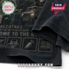 Black vintage military style tee with Alcatraz VX Gas graphics, biohazard symbol, bomb, and American flag print!