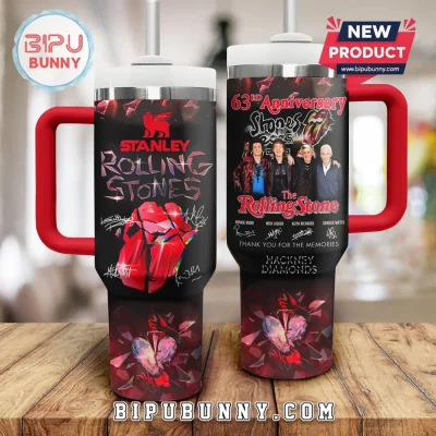 The Rolling Stones 63rd Anniversary Stanley Tumbler 40oz