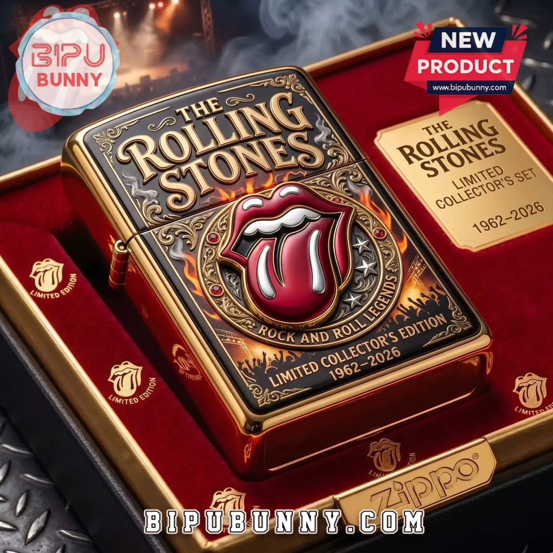 The Rolling Stones Zippo Limited Collector’s Edition Lighter Case The Rolling Stones Zippo Limited Collector’s Edition Lighter Case