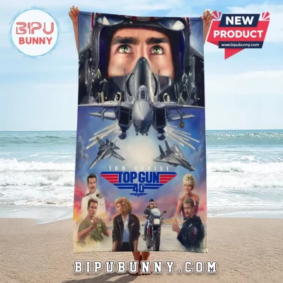 Top Gun 40th Anniversary Movie Poster Rectangle Beach Towel Top Gun 40th Anniversary Movie Poster Rectangle Beach Towel