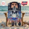 Top Gun 40th anniversary beach towel with Tom Cruise pilot portrait fighter jets and movie cast in a cinematic style!