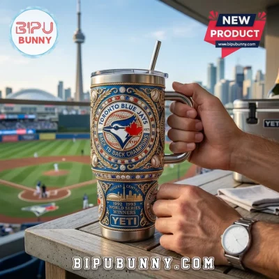 Toronto Blue Jays 1992 1993 World Series Champions YETI Stanley Tumbler 40oz