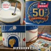 A collection of four images showing the cups design elements and its placement with baseball cards!