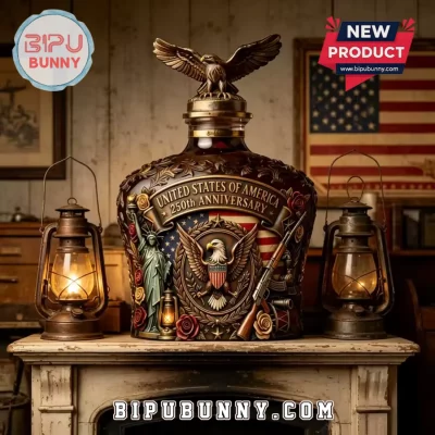 United States 250th Anniversary Patriotic Eagle Whiskey Decanter