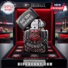 Chrome Zippo lighter, retro style, featuring red and black Georgia Bulldogs logo with 