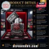 Silver Zippo lighter, black, red University of Georgia Bulldogs logo, mascot, 
