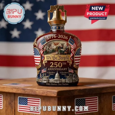 US 250th Anniversary Liberty Bell Commemorative Whiskey Bottle