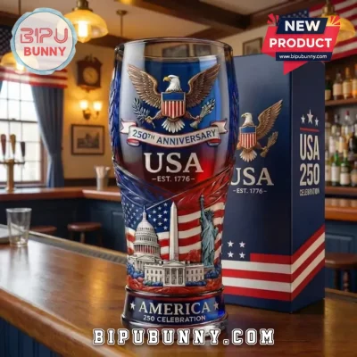 USA 250th Anniversary Commemorative Patriotic Eagle Beer Mug