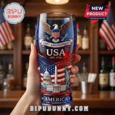 USA 250th Anniversary Commemorative Patriotic Eagle Beer Mug
