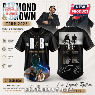 Usher Chris Brown R&B Tour 2026 Limited Edition Premium Baseball Jersey
