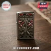Silver Van Halen lighter, retro design, red white stripes, Eddie Van Halen graphic, 1978-2026 LIMITED EDITION!