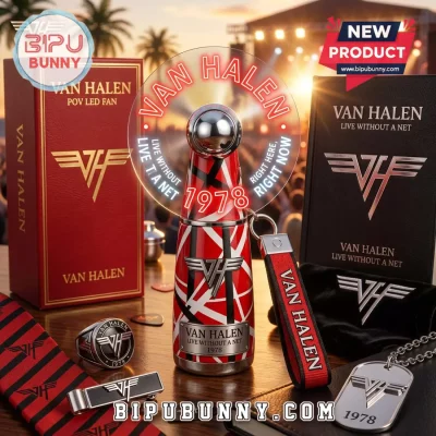 Van Halen 1978 Frankenstein Guitar Stripe LED Hand Fan