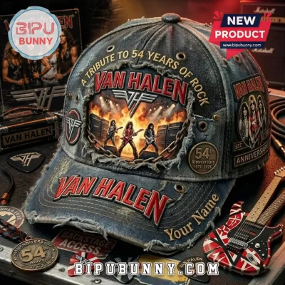 Van Halen 54th Anniversary Distressed Baseball Cap
