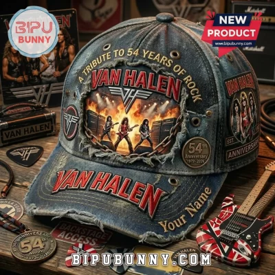 Van Halen 54th Anniversary Distressed Baseball Cap