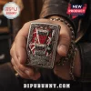 Silver lighter with red white black Frankenstrat guitar design! Features 