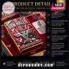 Red black white striped retro collectible lighter case with Van Halen logo, silver guitar, text 'VAN HALEN LIVE FAST PLAY LOUD'!