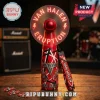 Red, black, white rock and roll themed portable fan and bottle with VAN HALEN ERUPTION and lightning bolts!