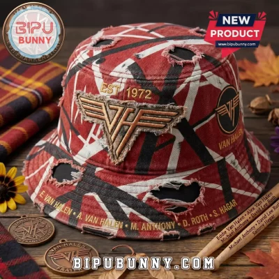 Van Halen Frankenstrat EST 1972 Rock Band Bucket Hat
