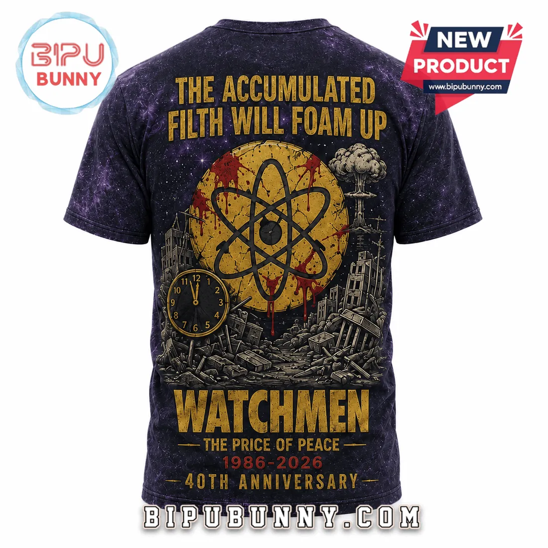 Watchmen 40th Anniversary 1986-2026 T-Shirt Watchmen 40th Anniversary 1986-2026 T-Shirt