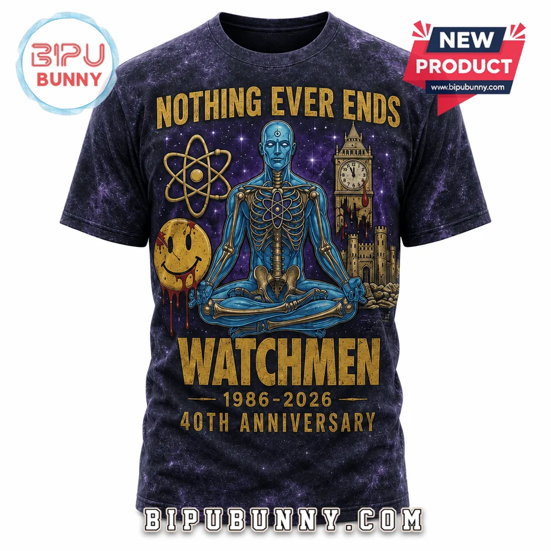 Watchmen 40th Anniversary 1986-2026 T-Shirt Watchmen 40th Anniversary 1986-2026 T-Shirt