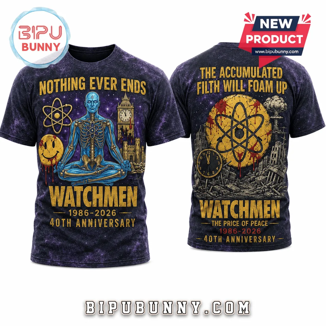 Watchmen 40th Anniversary 1986-2026 T-Shirt Watchmen 40th Anniversary 1986-2026 T-Shirt