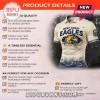 Tan polo shirt with West Coast Eagles logo, ripped fabric effect, and 2026 text on a premium breathable fabric.!