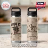 Cream retro dog cowboy hat water bottle! 