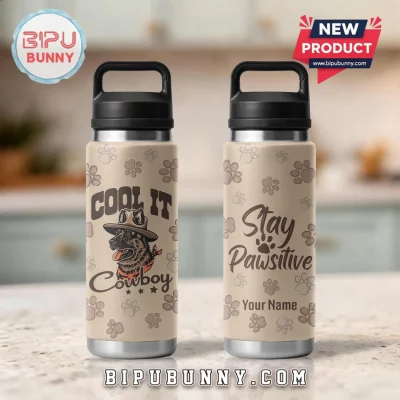Western Cowboy Dog Insulated Stainless Steel Travel Tumbler