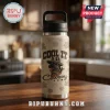 Cream tumbler, retro western style, German Shepherd in cowboy hat, 