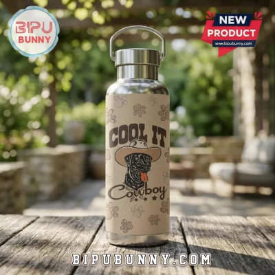 Western Cowboy Dog Lover Personalized Stainless Steel Tumbler
