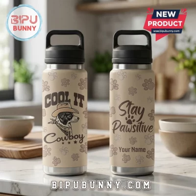 Western Cowboy Dog Personalized Stainless Steel Tumbler