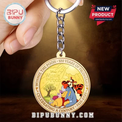 Winnie the Pooh 100 Years of Friendship 1926-2026 Commemorative Keychain