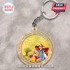 Gold medallion keychain featuring Winnie the Pooh, Piglet, Eeyore, Tigger with '100 YEARS OF FRIENDSHIP 1926-2026'!