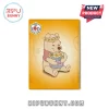 Yellow Disney Winnie the Pooh 100 Years passport cover featuring Pooh wearing a daisy crown and holding a honey pot!