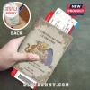 Winnie the Pooh passport holder featuring vintage graphics, 100 years of friendship text, and floral border details!
