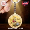 Gold Winnie the Pooh keychain, 100 Years of Friendship 1926-2026, Disney character medal with classic design!
