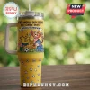 Yellow FIFA World Cup 2026 tumbler featuring Winnie Pooh, Tigger, Eeyore, Piglet, soccer balls, and USA Canada Mexico text!