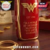 Red and gold Wonder Woman item with W logo, EST. 1941, text: IN A WORLD OF ORDINARY MORTALS, YOU ARE A WONDER!