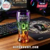 World of Warcraft 20th anniversary glass featuring Dark Portal, Alliance and Horde shields in a multi-colored gradient!