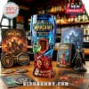 World of Warcraft 12th anniversary beer glass with red and blue gradient featuring Horde and Alliance logos!