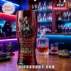 Red glass pint beer mug with Sylvanas Windrunner graphic, World of Warcraft 22nd Anniversary text, and Banshee Queen print!