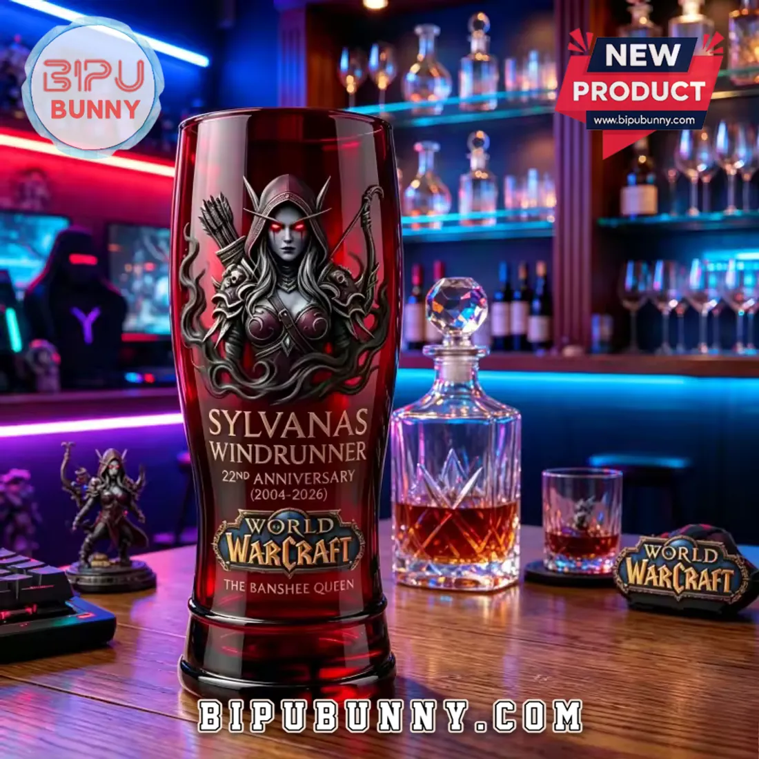 World of Warcraft Sylvanas Windrunner 22nd Anniversary Beer Mug World of Warcraft Sylvanas Windrunner 22nd Anniversary Beer Mug