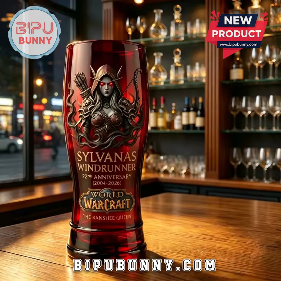 World of Warcraft Sylvanas Windrunner 22nd Anniversary Beer Mug World of Warcraft Sylvanas Windrunner 22nd Anniversary Beer Mug