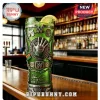 John Cena WWE themed green glass featuring metal belt details and text Never Give Up and 16 Time World Champion!
