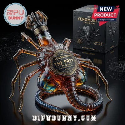 Xenomorph Alien Facehugger Sculpted Collector’s Whiskey Bottle